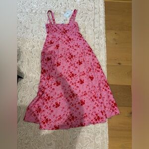 Hill House Pink Floral Midi Dress